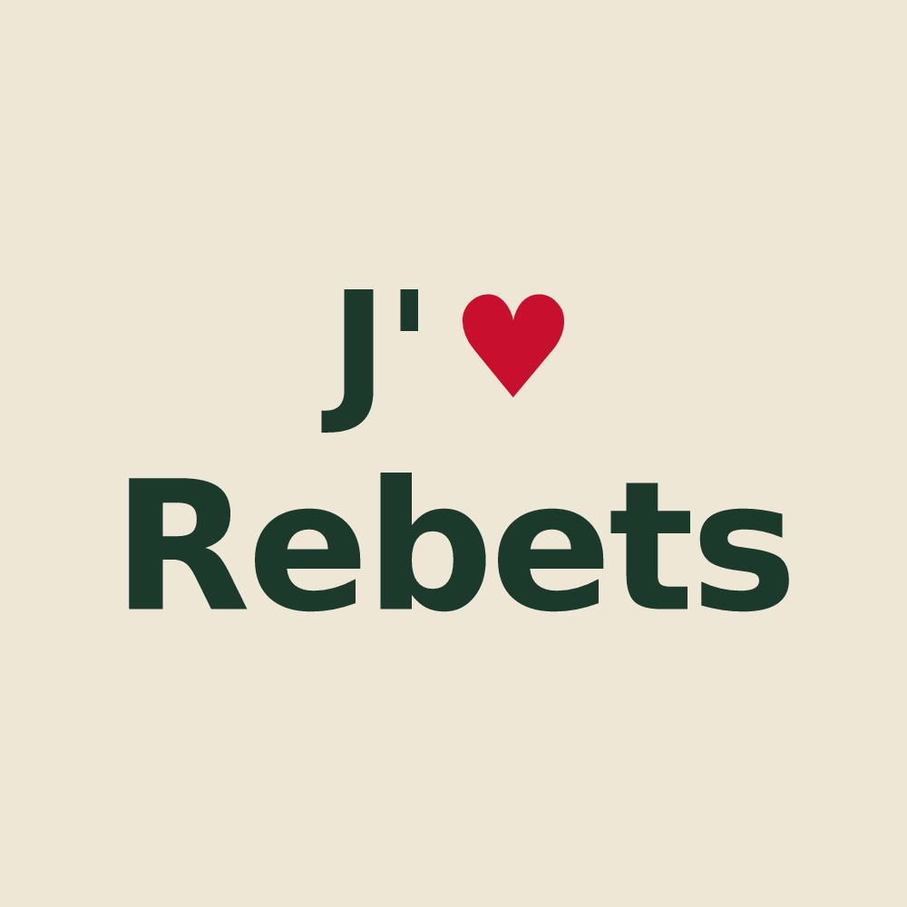 Tote bag personnalisé Rebets — design J'aime Rebets