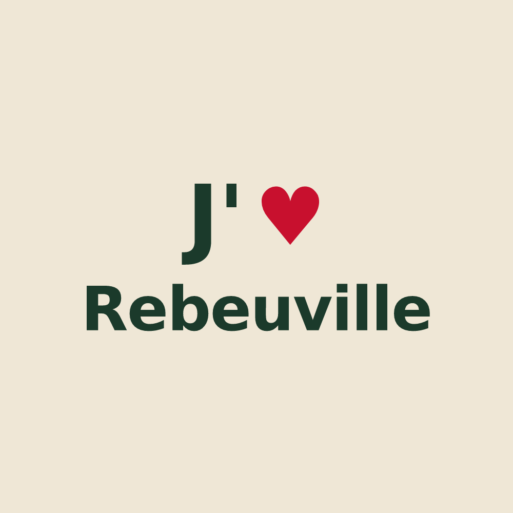 Tote bag personnalisé Rebeuville — design J'aime Rebeuville