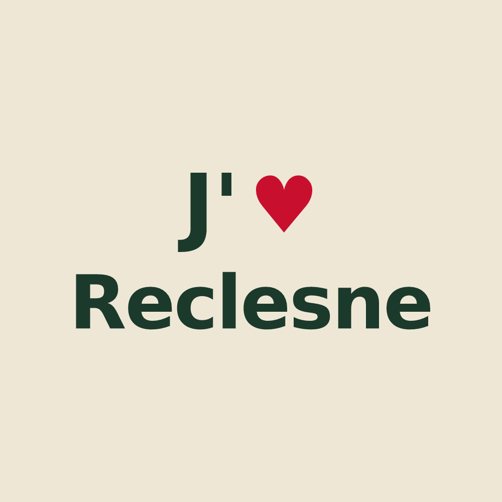 Tote bag personnalisé Reclesne — design J'aime Reclesne