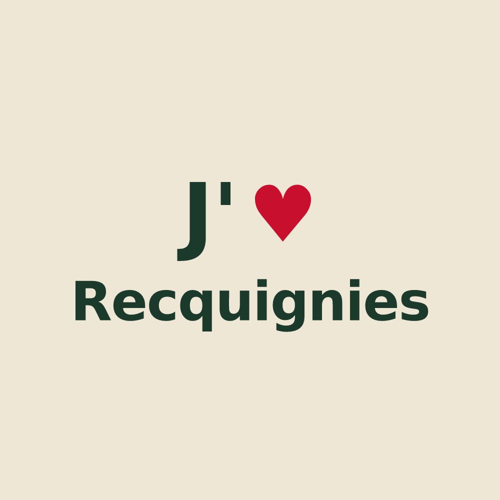 Tote bag personnalisé Recquignies — design J'aime Recquignies