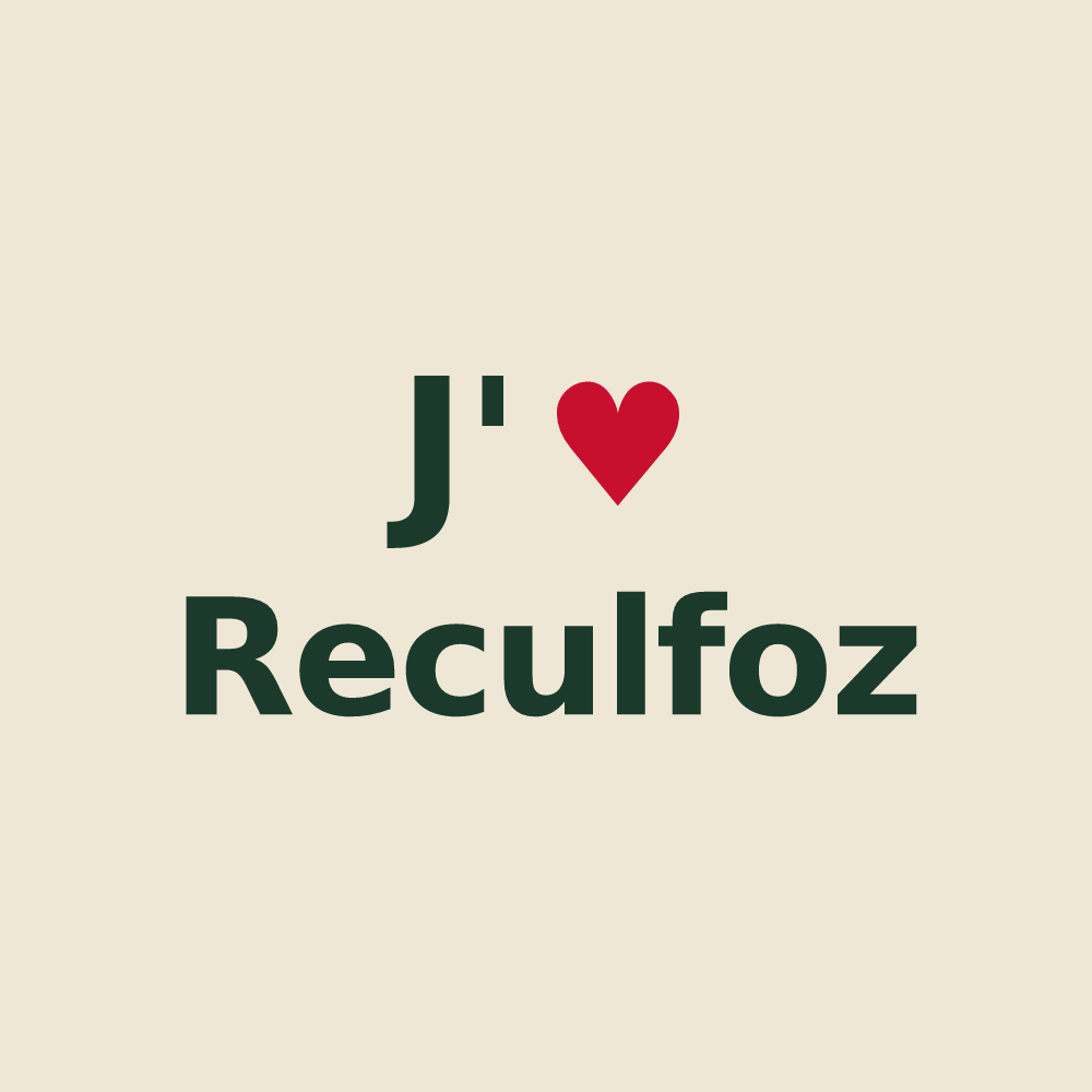 Tote bag personnalisé Reculfoz — design J'aime Reculfoz