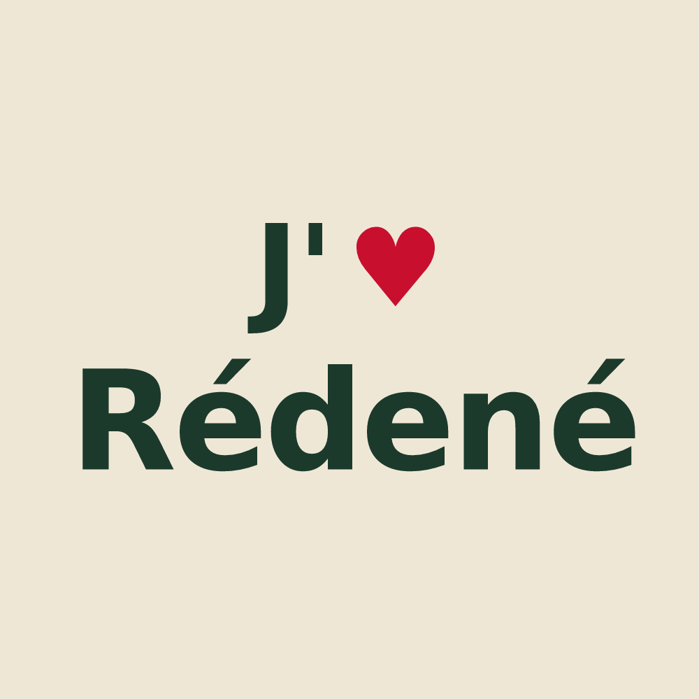Tote bag personnalisé Rédené — design J'aime Rédené