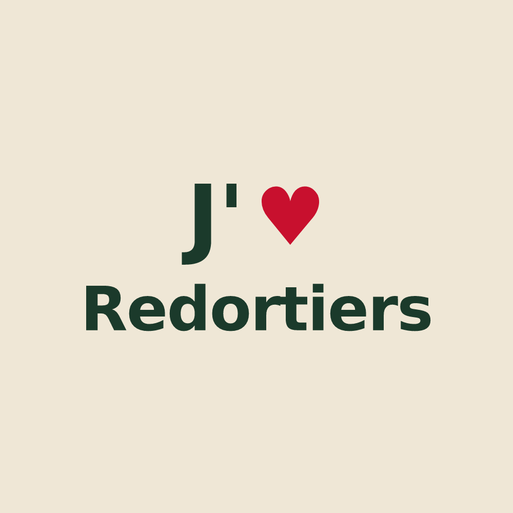 Tote bag personnalisé Redortiers — design J'aime Redortiers