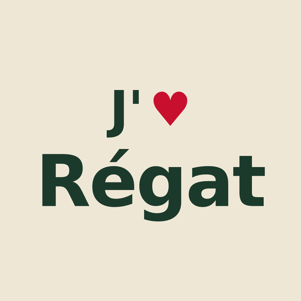 Tote bag personnalisé Régat — design J'aime Régat