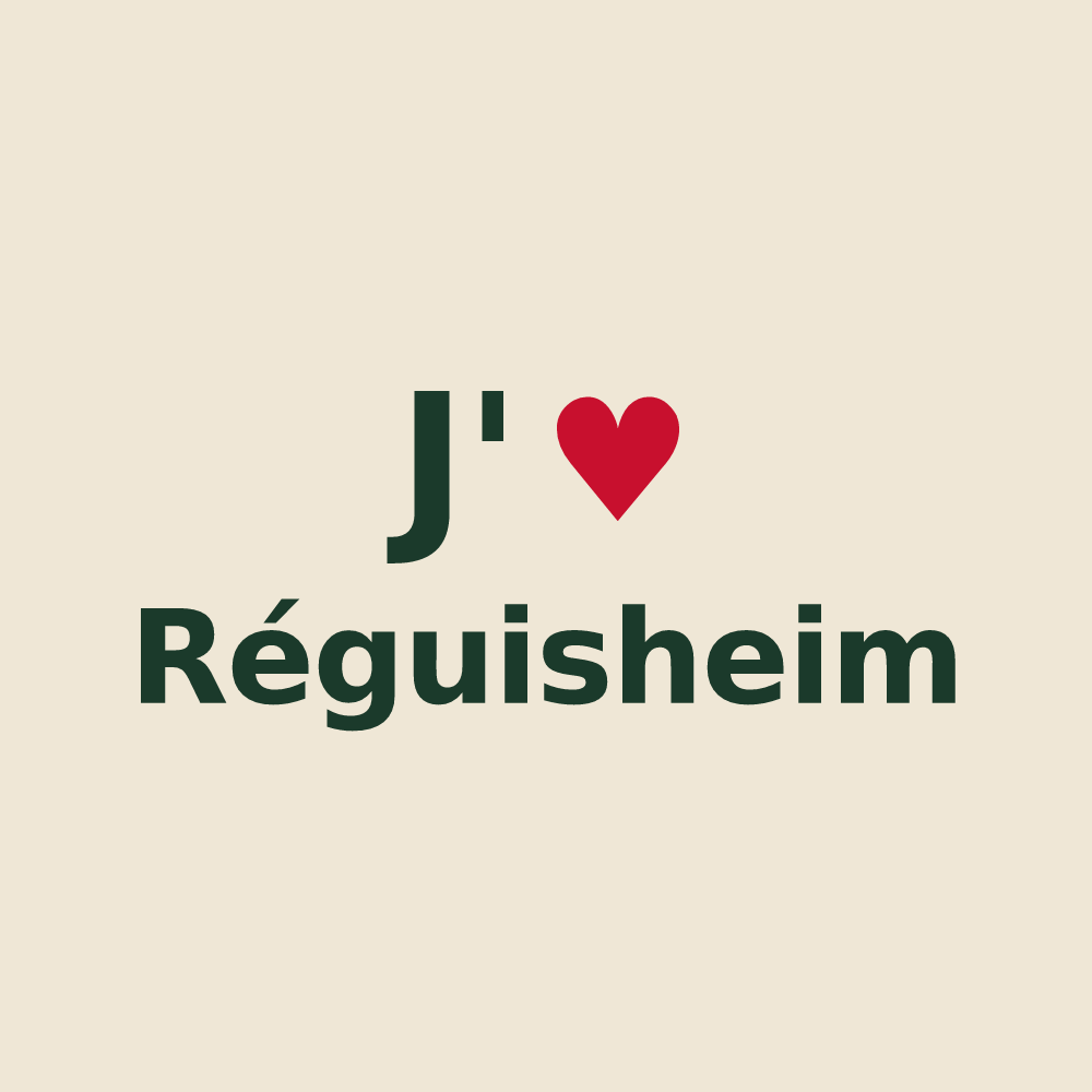 Tote bag personnalisé Réguisheim — design J'aime Réguisheim