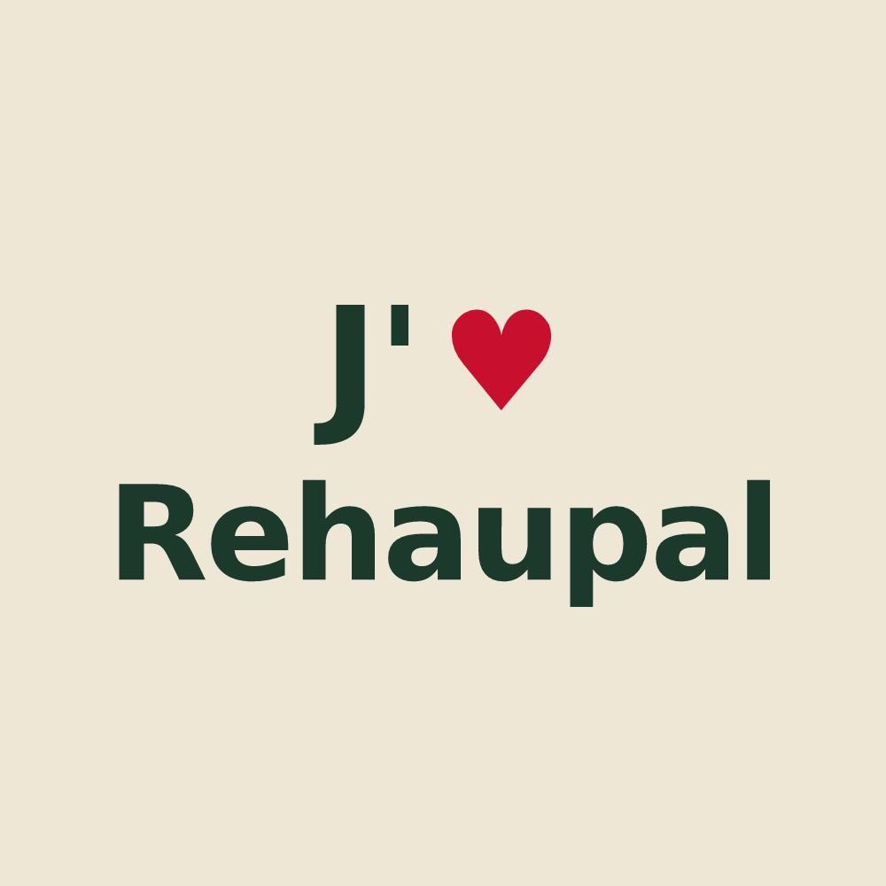 Tote bag personnalisé Rehaupal — design J'aime Rehaupal