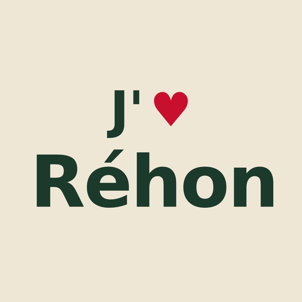 Tote bag personnalisé Réhon — design J'aime Réhon