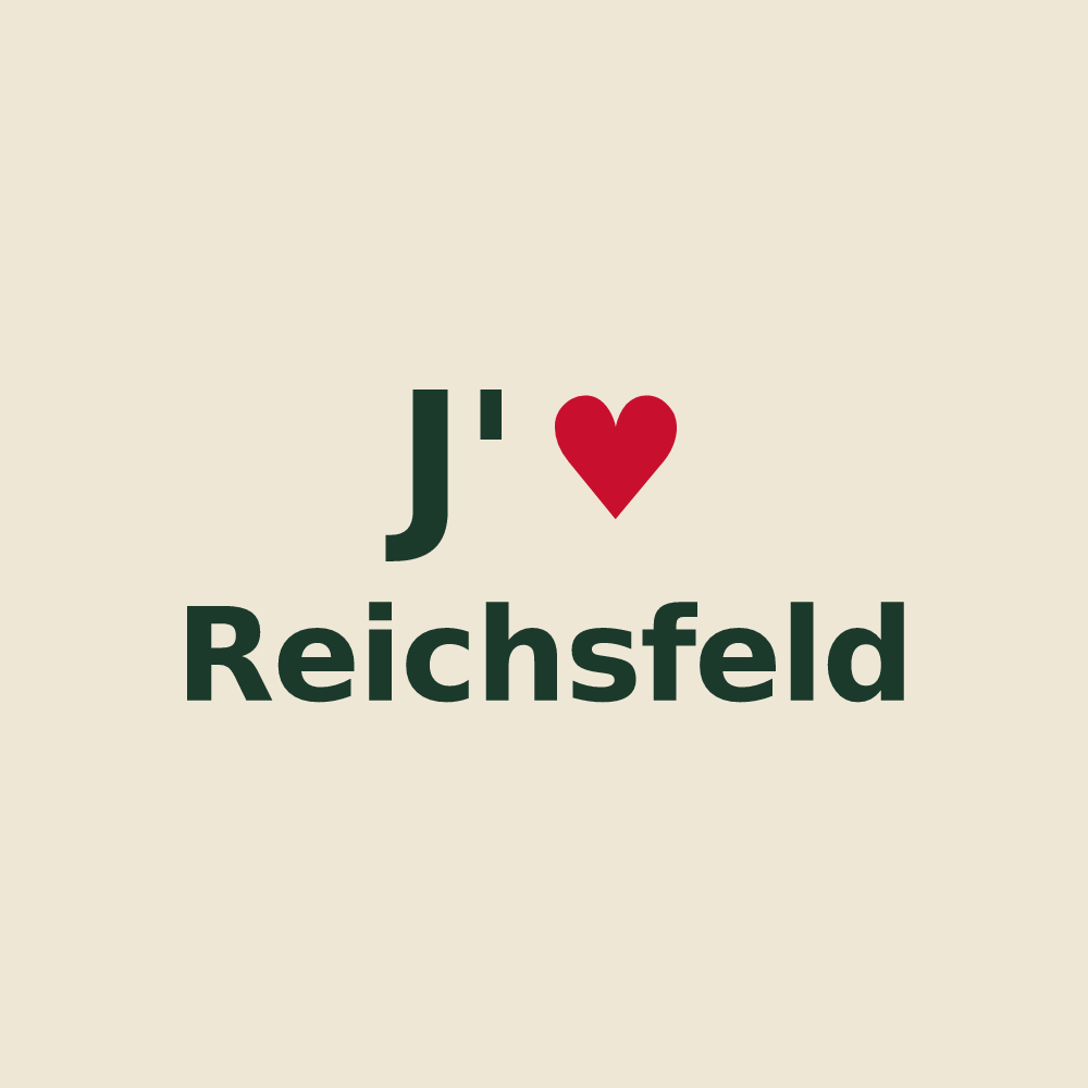 Tote bag personnalisé Reichsfeld — design J'aime Reichsfeld