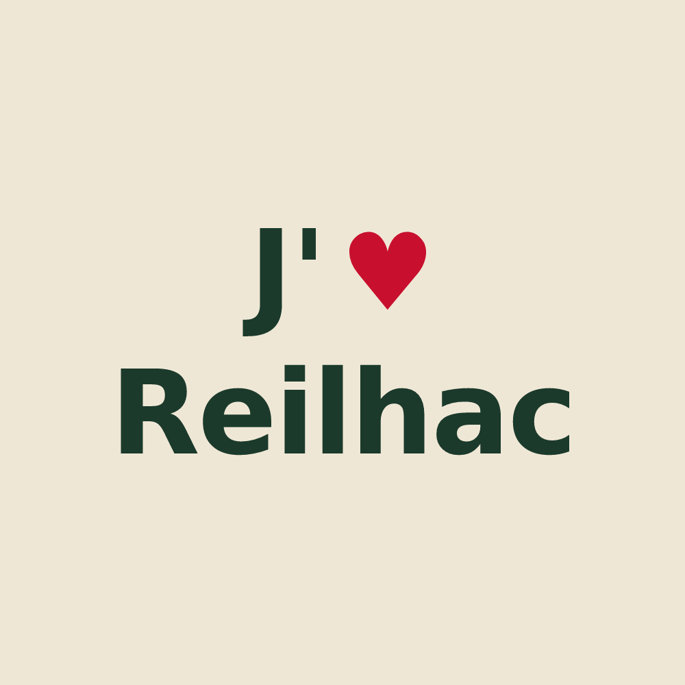 Tote bag personnalisé Reilhac — design J'aime Reilhac