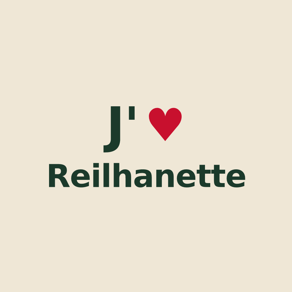 Tote bag personnalisé Reilhanette — design J'aime Reilhanette