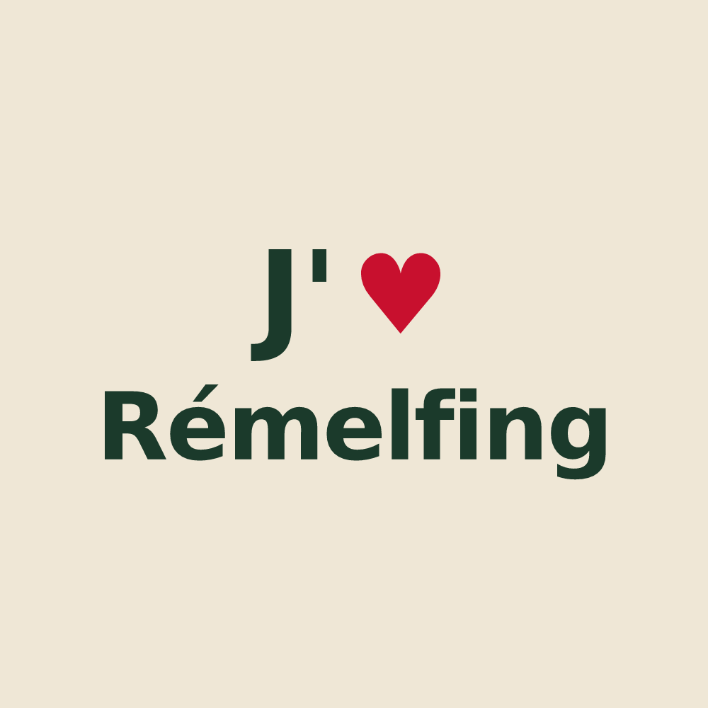 Tote bag personnalisé Rémelfing — design J'aime Rémelfing