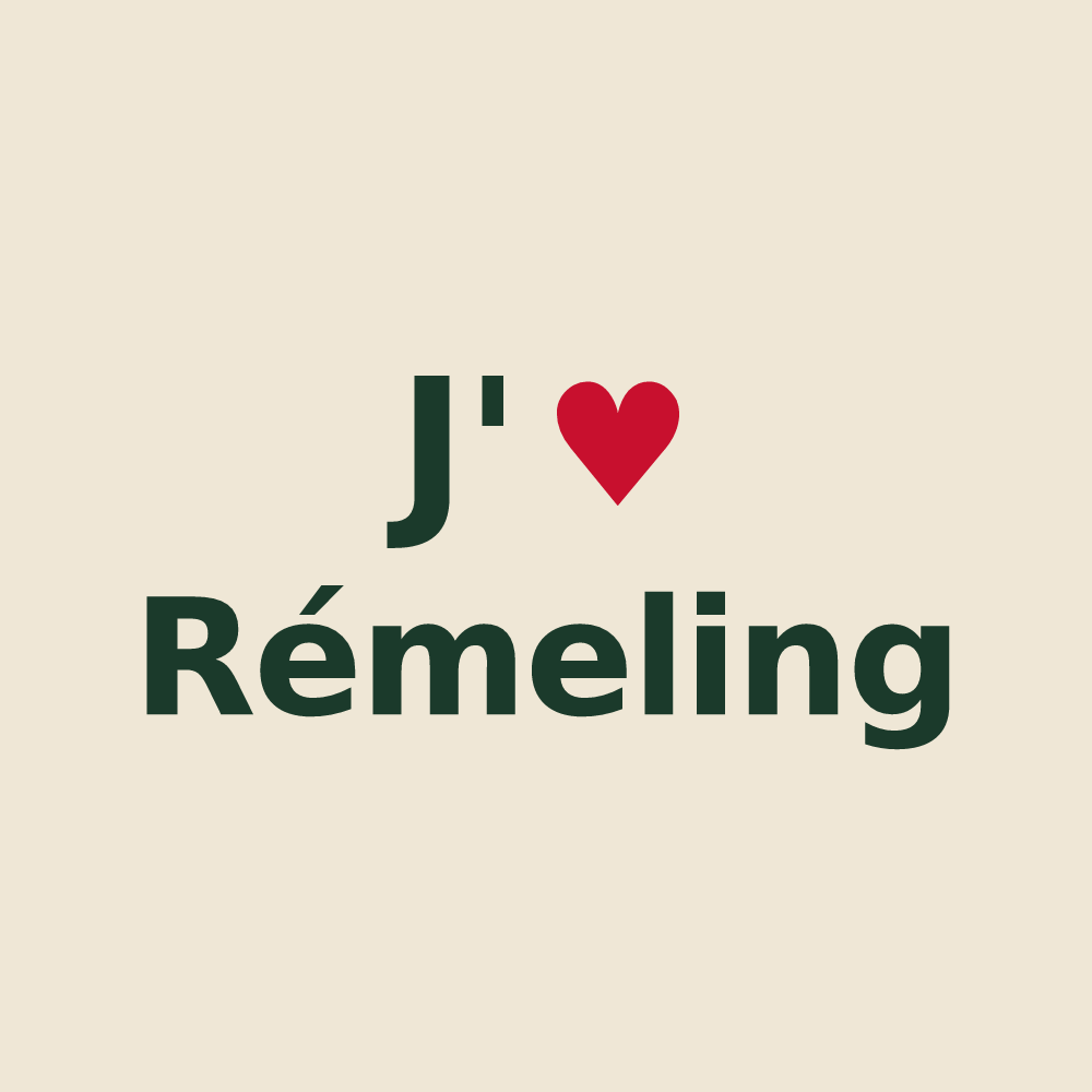 Tote bag personnalisé Rémeling — design J'aime Rémeling