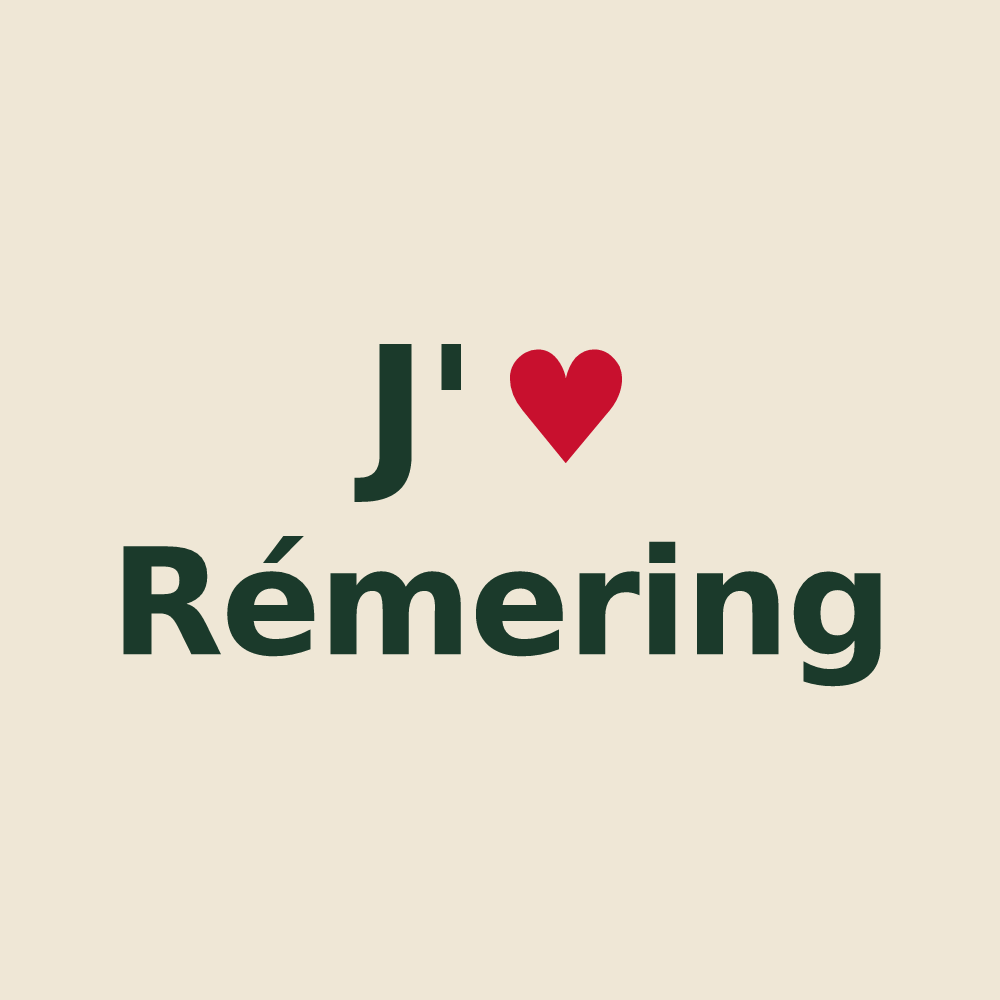 Tote bag personnalisé Rémering — design J'aime Rémering