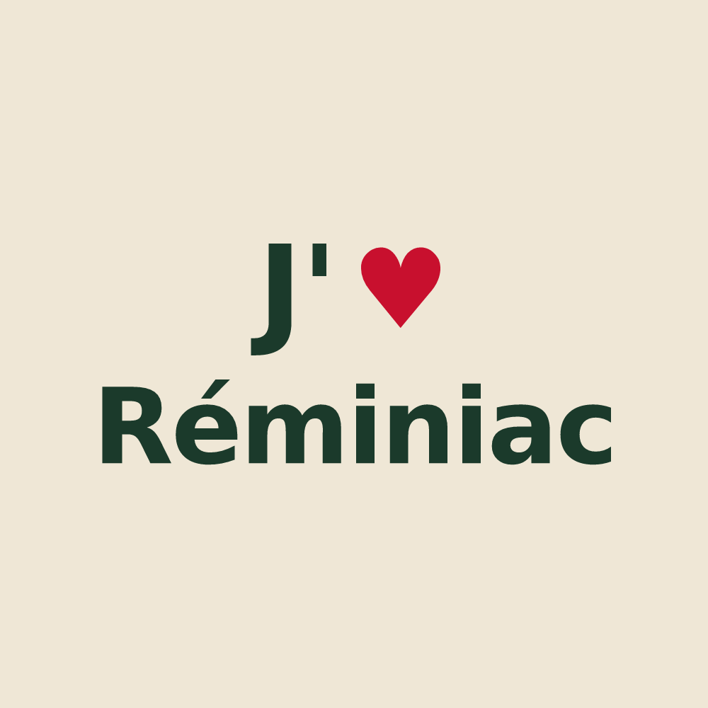Tote bag personnalisé Réminiac — design J'aime Réminiac