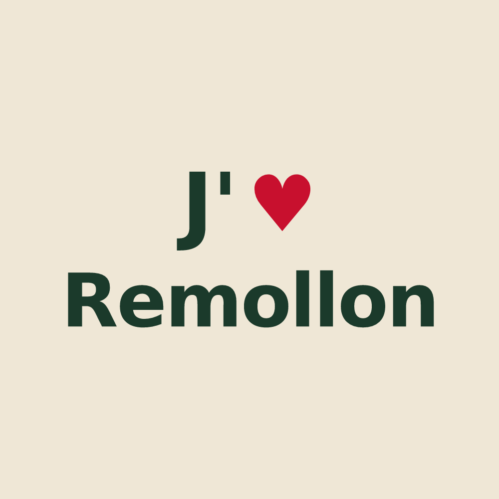 Tote bag personnalisé Remollon — design J'aime Remollon