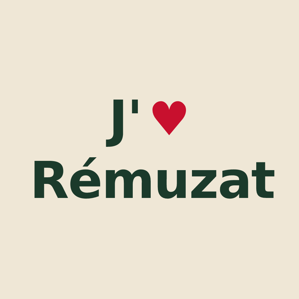 Tote bag personnalisé Rémuzat — design J'aime Rémuzat