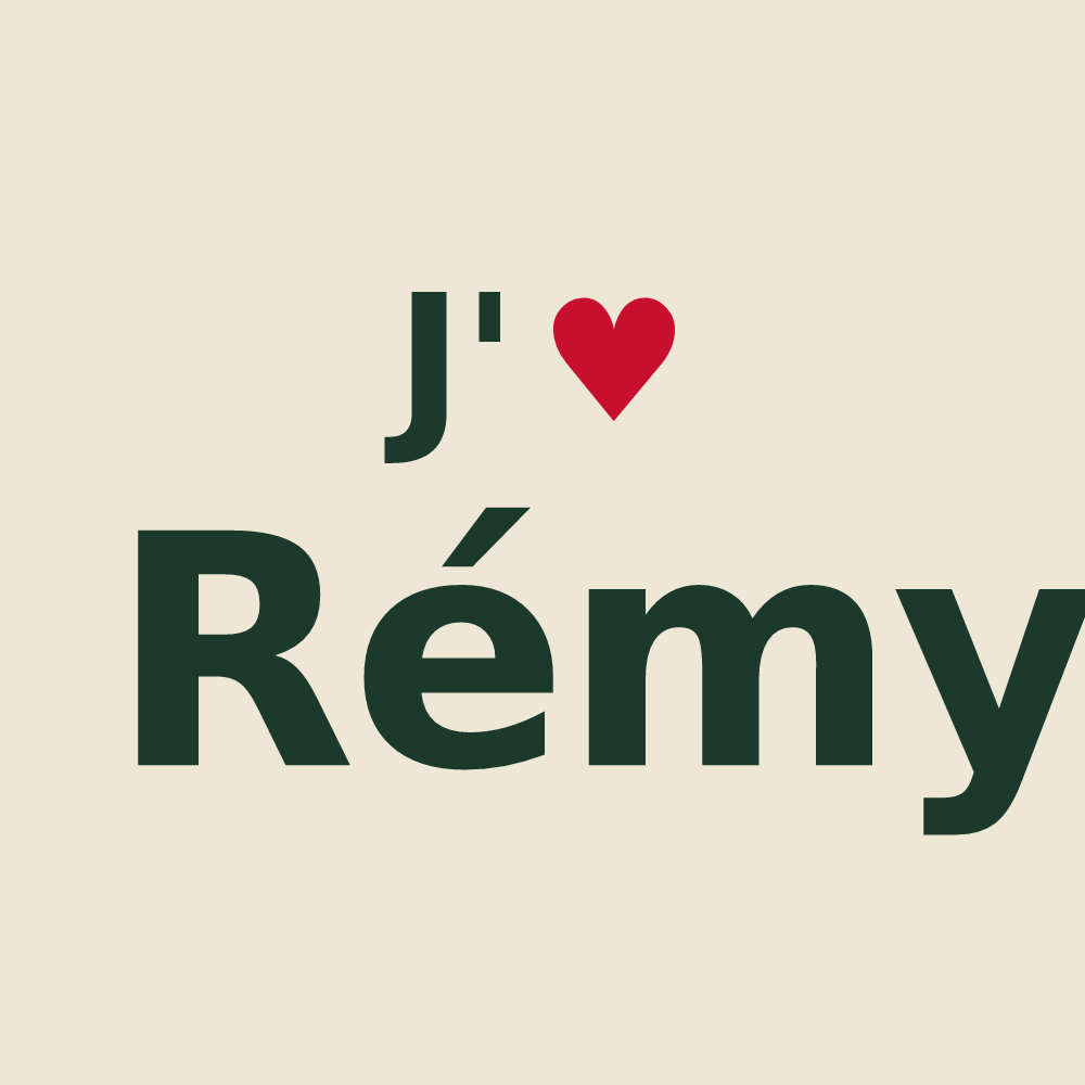 Tote bag personnalisé Rémy — design J'aime Rémy
