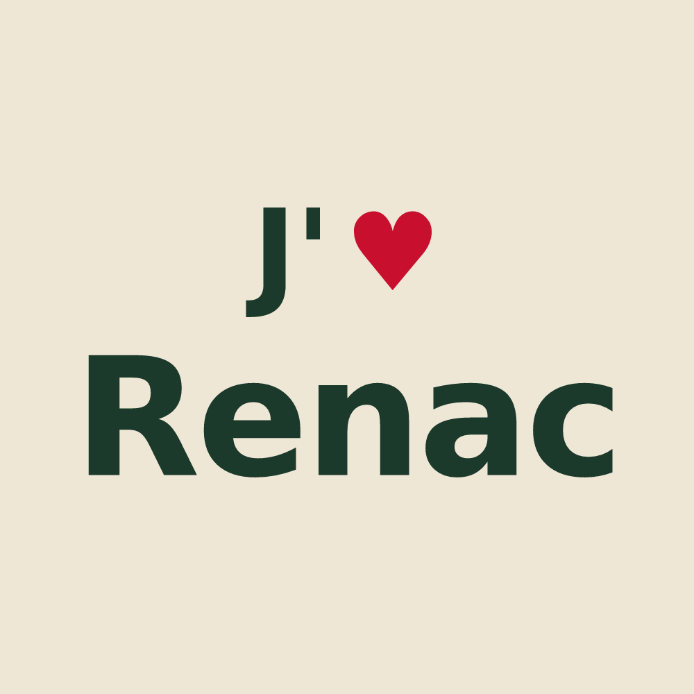 Tote bag personnalisé Renac — design J'aime Renac