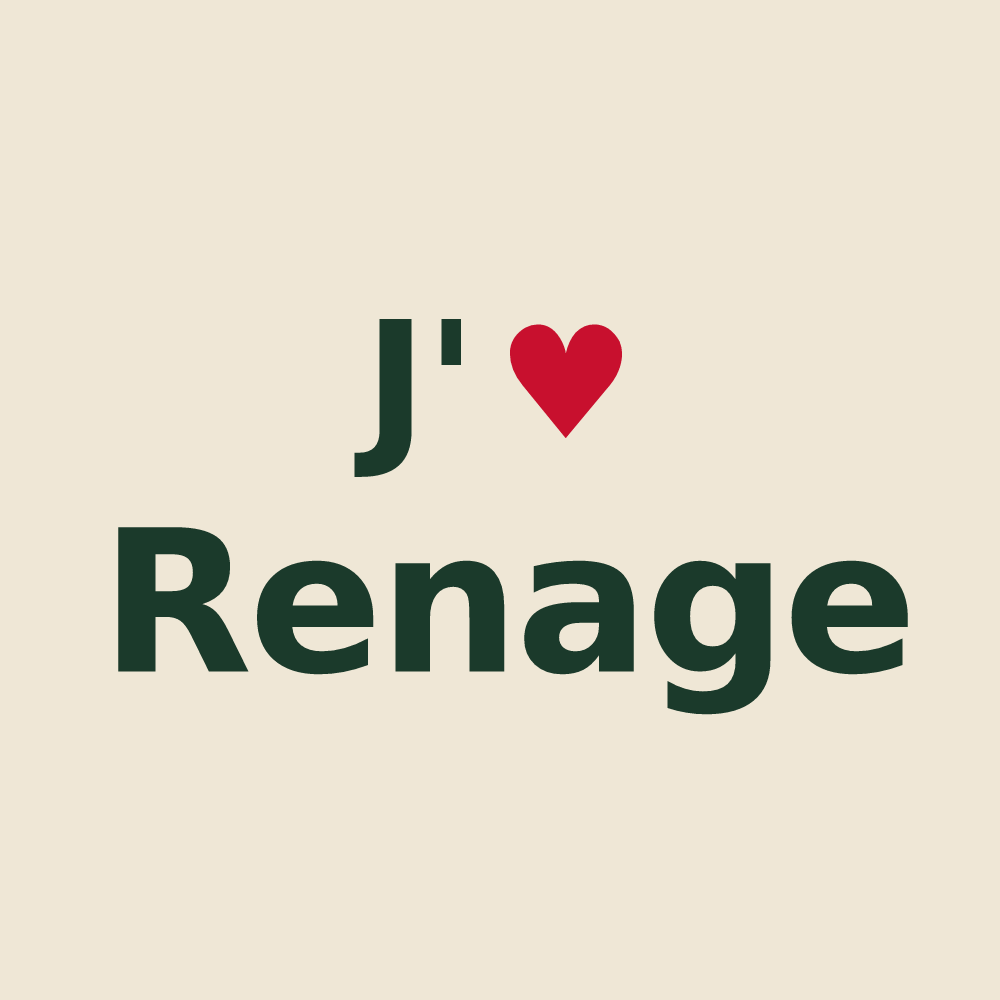 Tote bag personnalisé Renage — design J'aime Renage