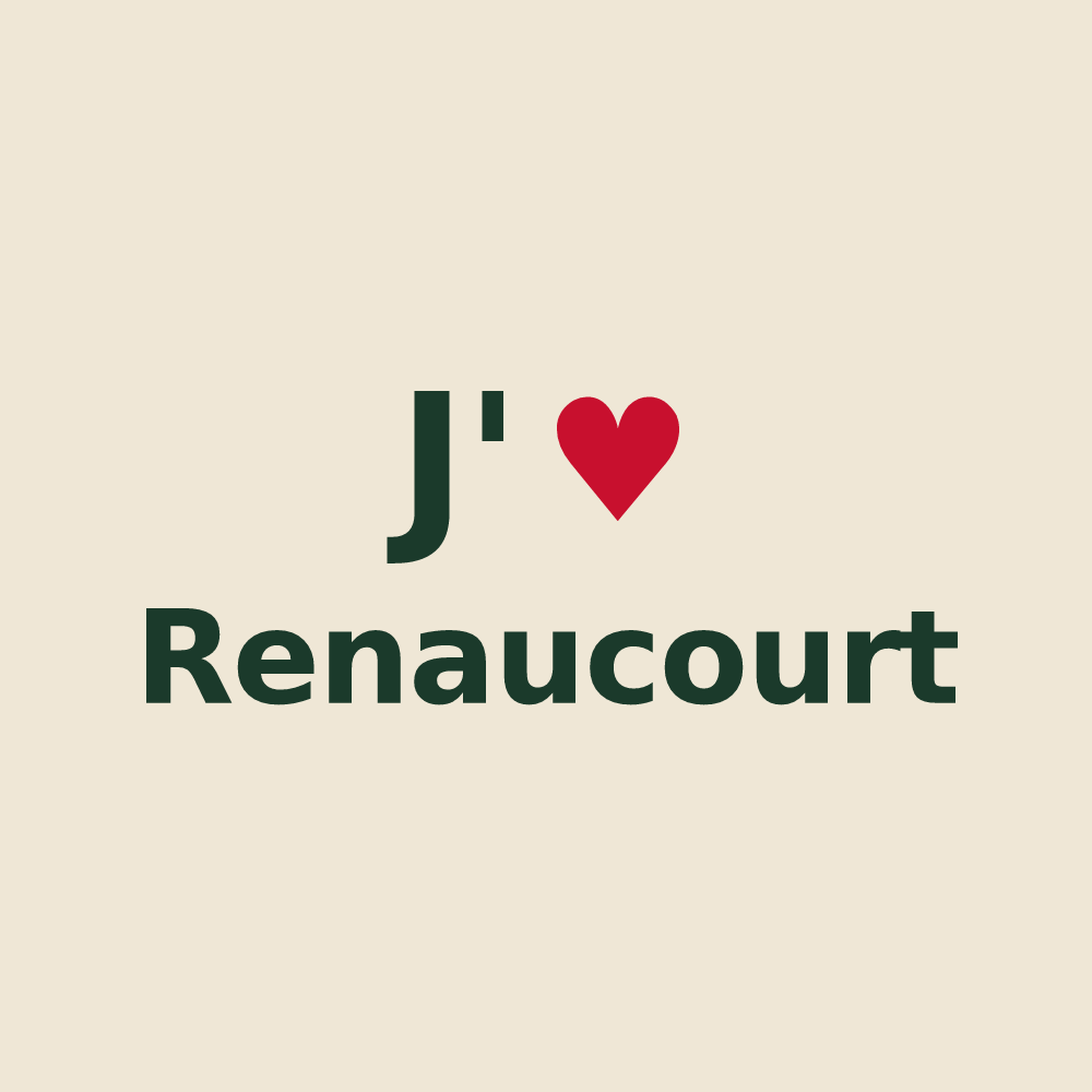 Tote bag personnalisé Renaucourt — design J'aime Renaucourt