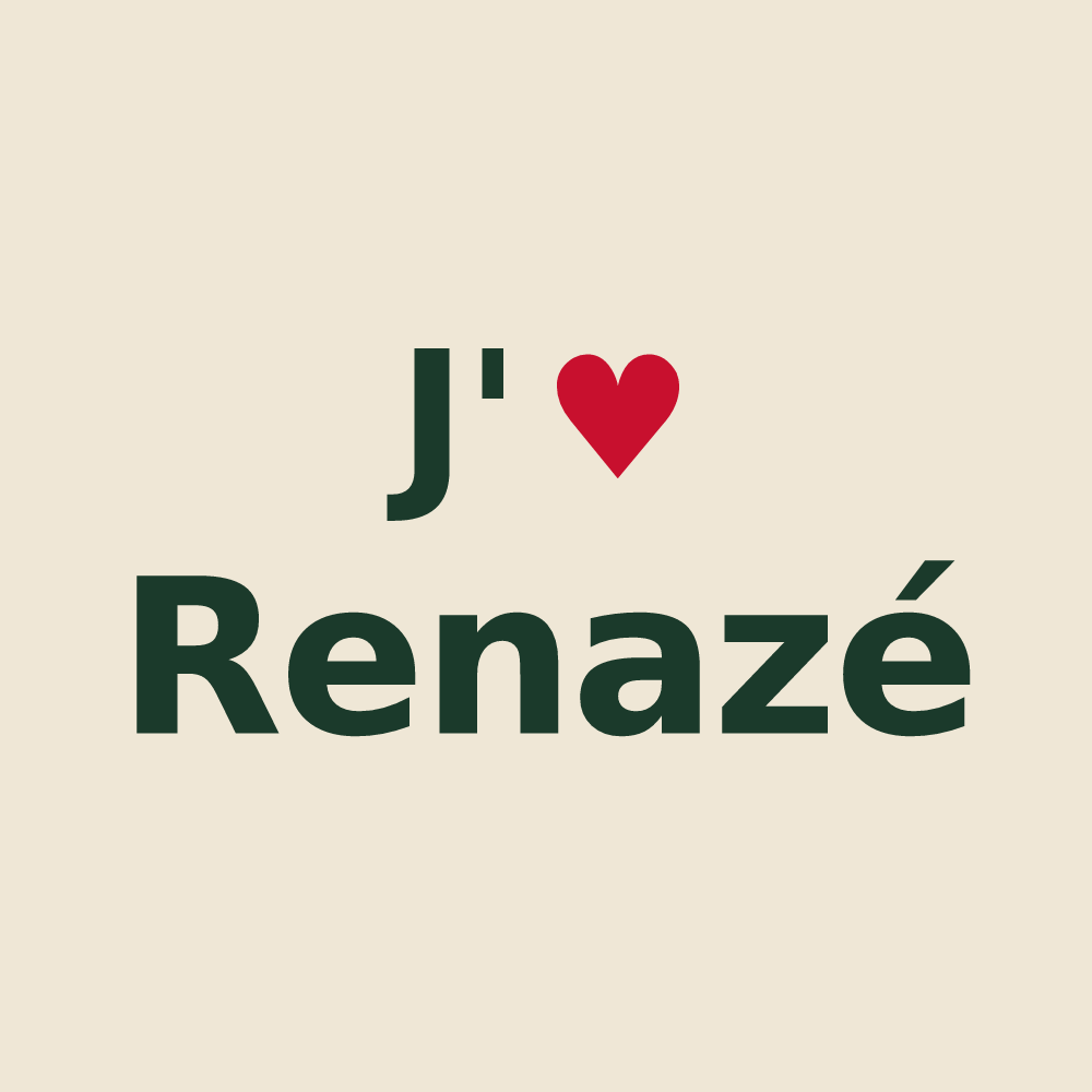 Tote bag personnalisé Renazé — design J'aime Renazé