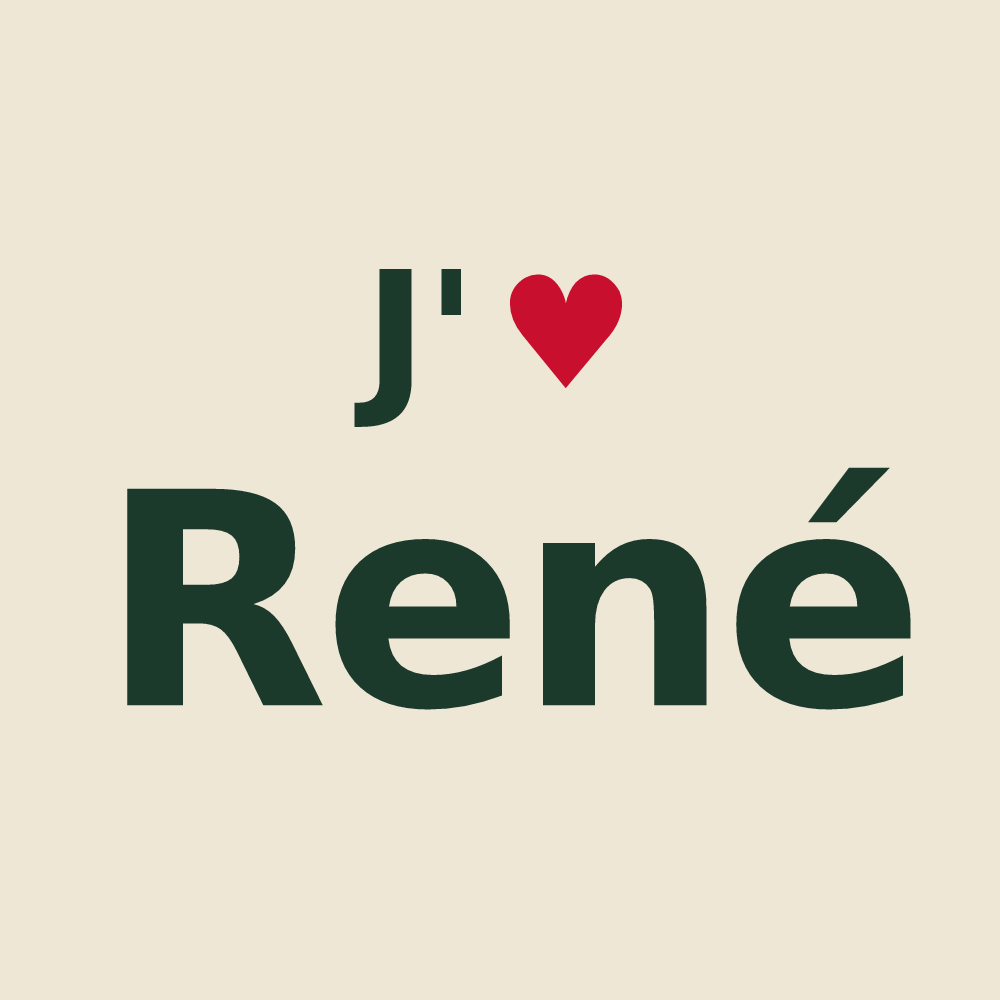 Tote bag personnalisé René — design J'aime René