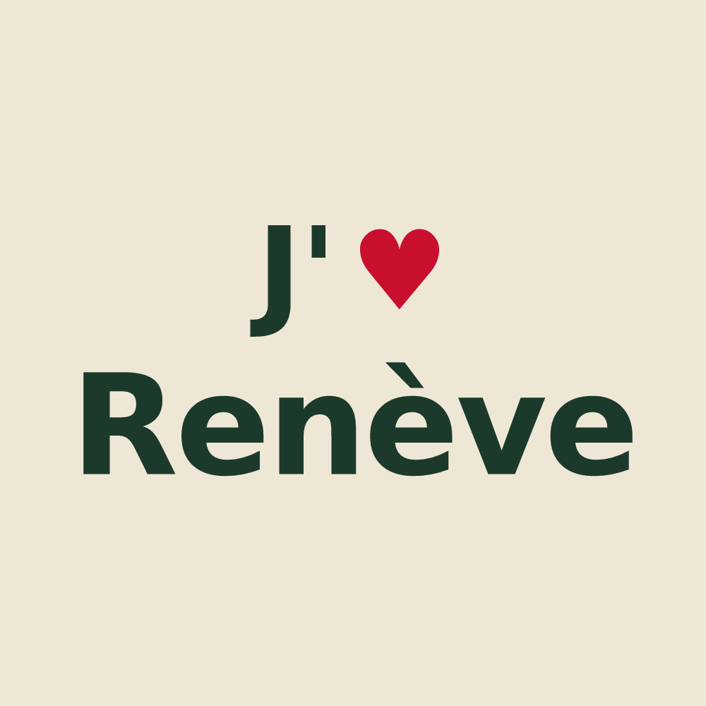 Tote bag personnalisé Renève — design J'aime Renève