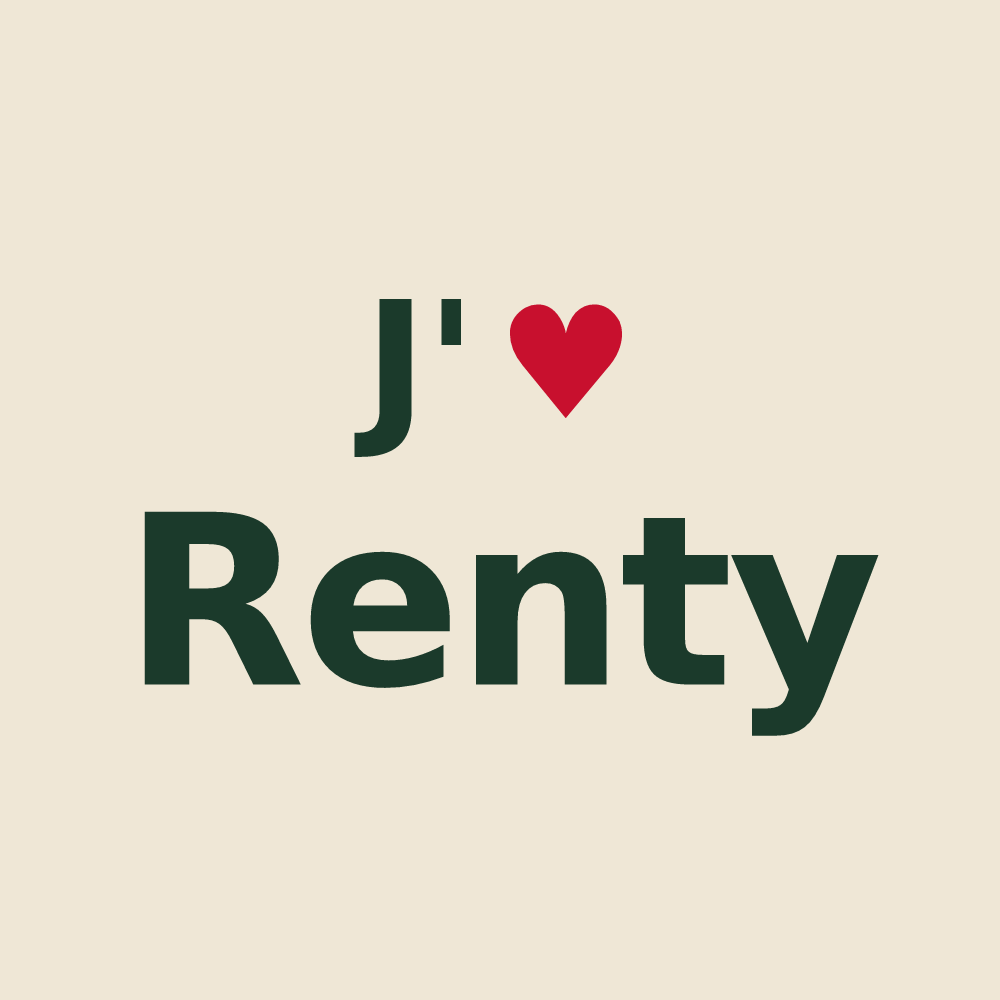 Tote bag personnalisé Renty — design J'aime Renty