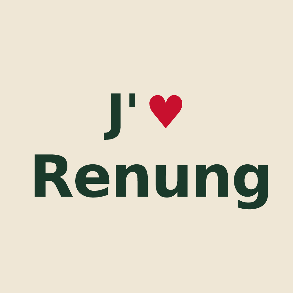 Tote bag personnalisé Renung — design J'aime Renung
