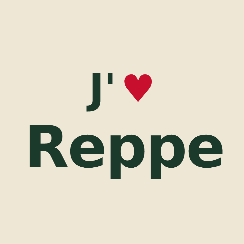 Tote bag personnalisé Reppe — design J'aime Reppe