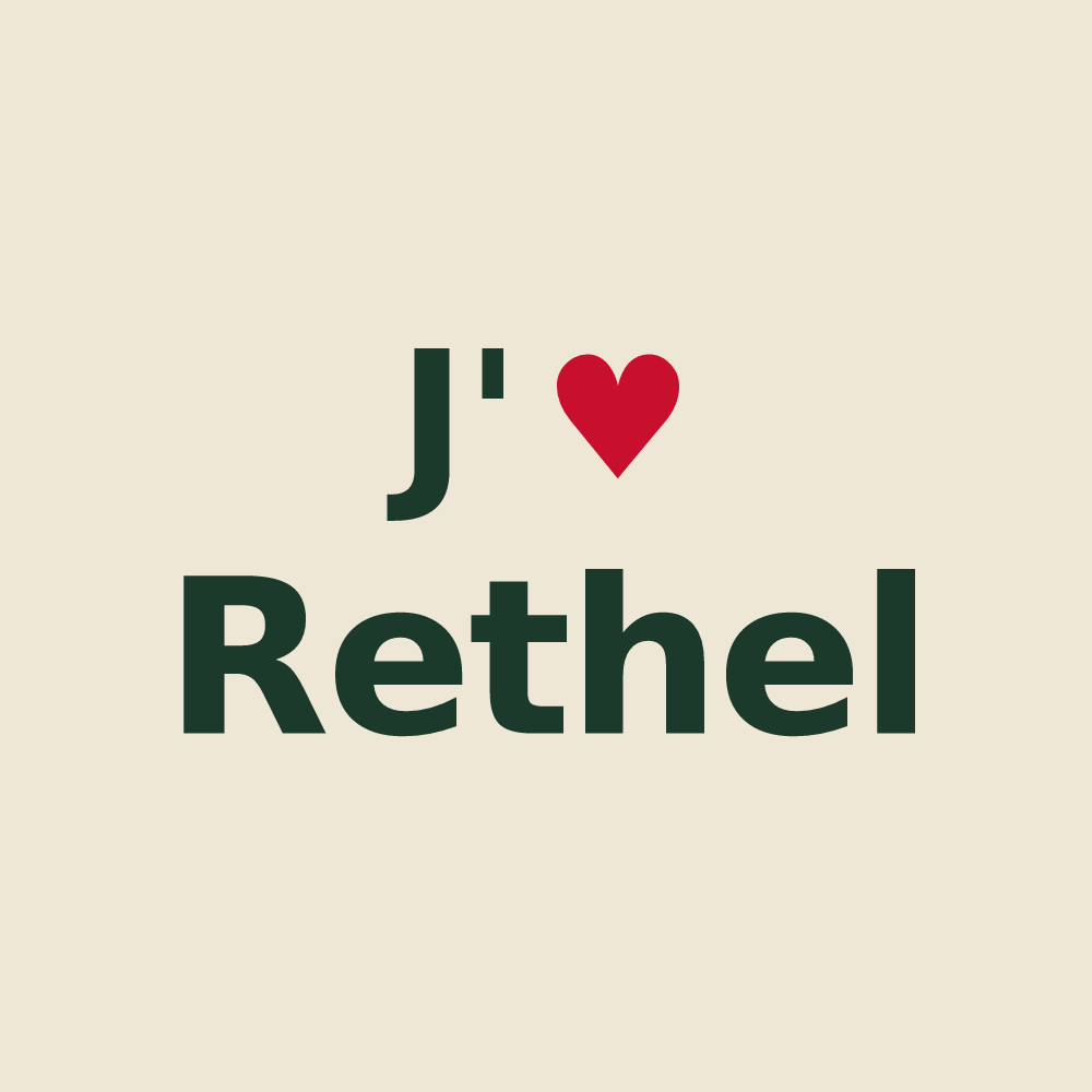 Tote bag personnalisé Rethel — design J'aime Rethel