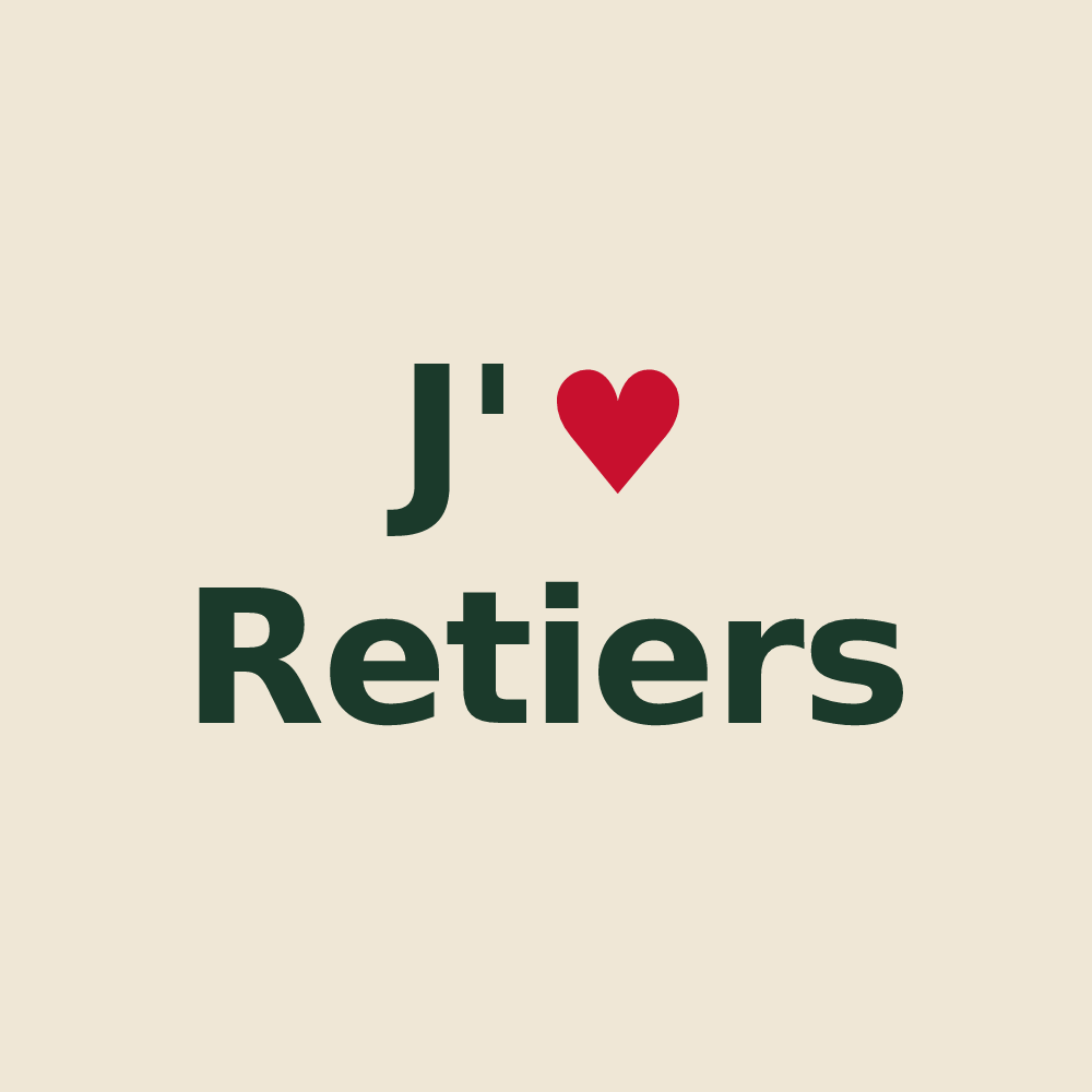 Tote bag personnalisé Retiers — design J'aime Retiers