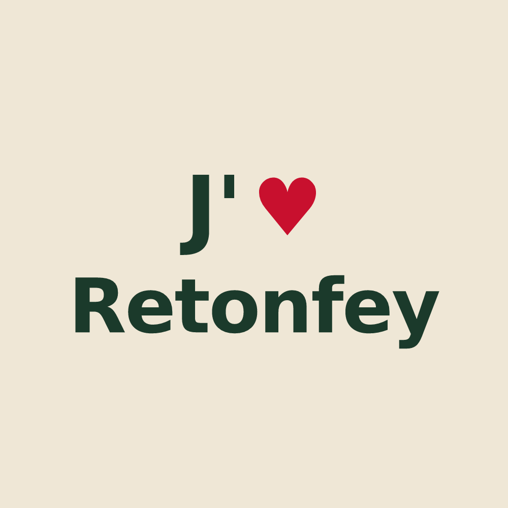 Tote bag personnalisé Retonfey — design J'aime Retonfey