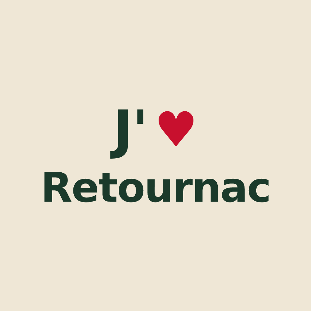 Tote bag personnalisé Retournac — design J'aime Retournac