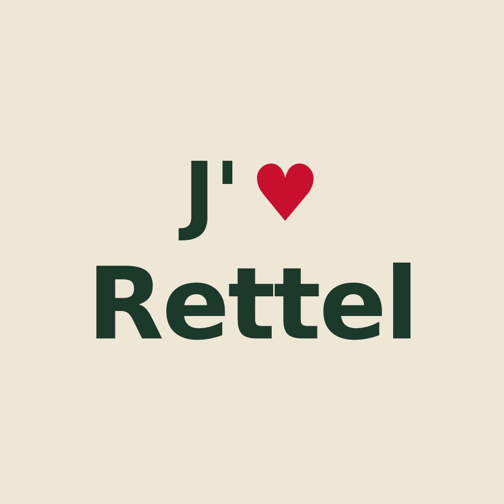 Tote bag personnalisé Rettel — design J'aime Rettel