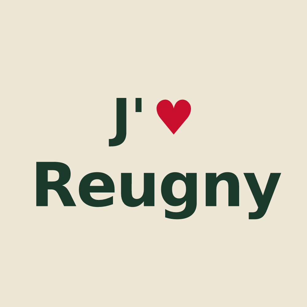 Tote bag personnalisé Reugny — design J'aime Reugny