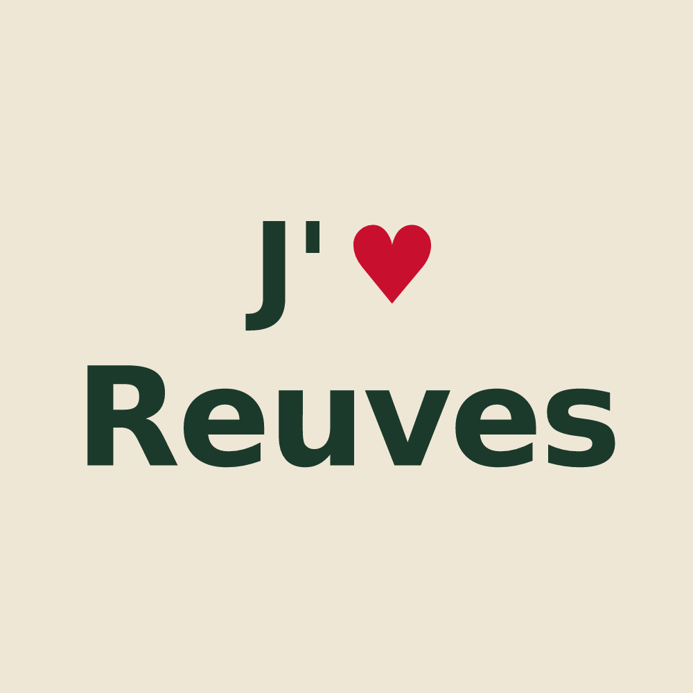 Tote bag personnalisé Reuves — design J'aime Reuves