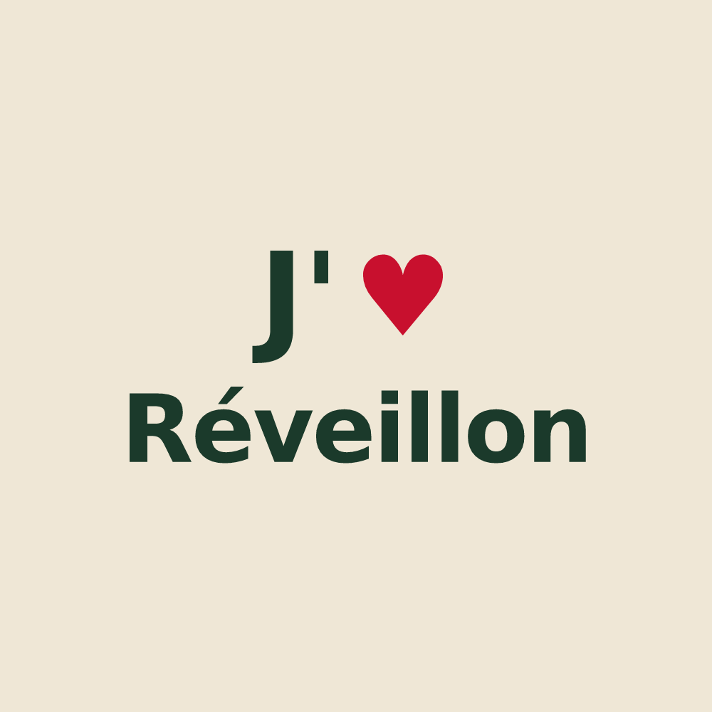 Tote bag personnalisé Réveillon — design J'aime Réveillon