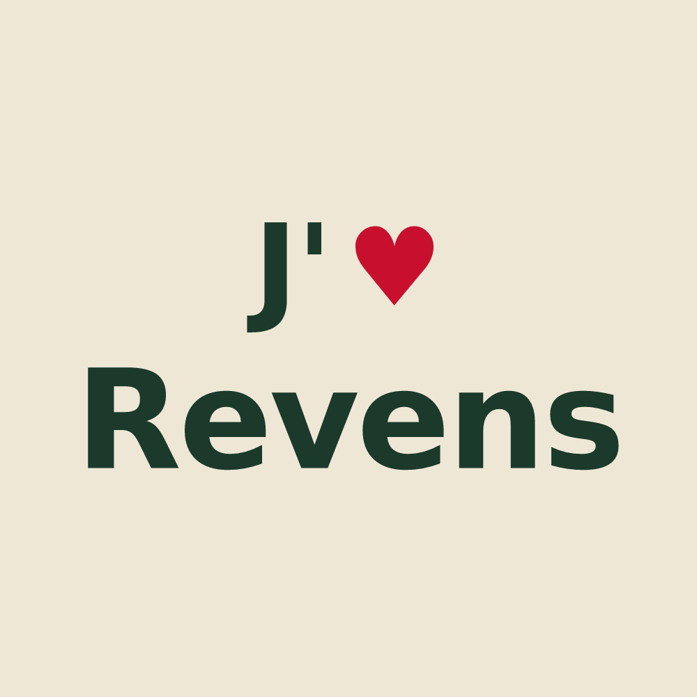 Tote bag personnalisé Revens — design J'aime Revens