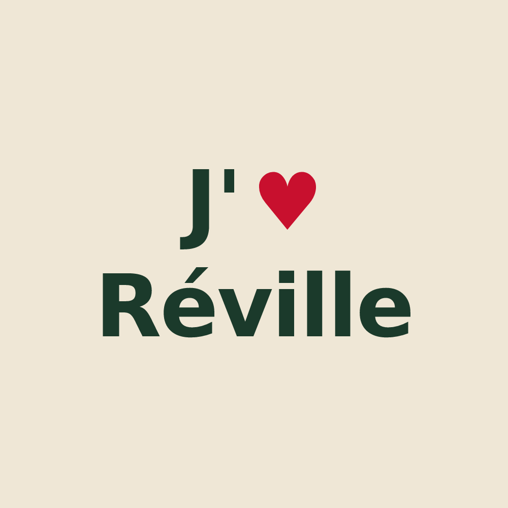 Tote bag personnalisé Réville — design J'aime Réville