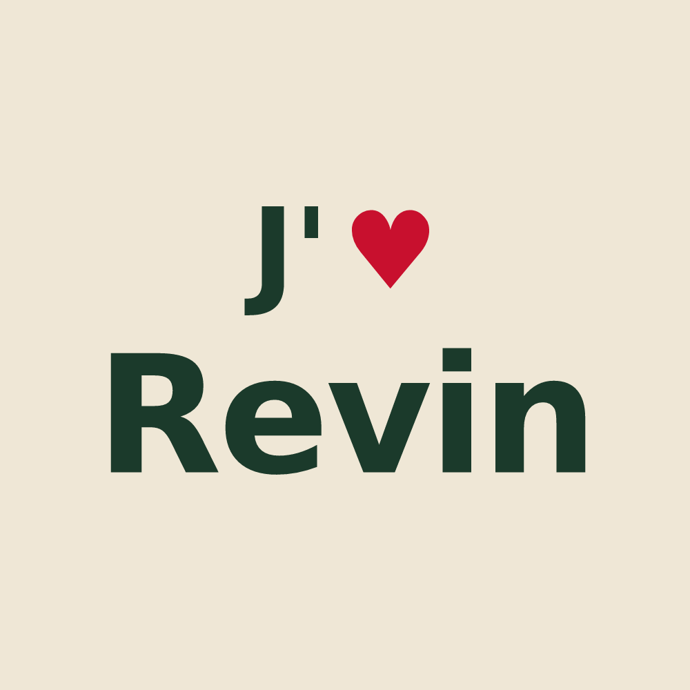 Tote bag personnalisé Revin — design J'aime Revin
