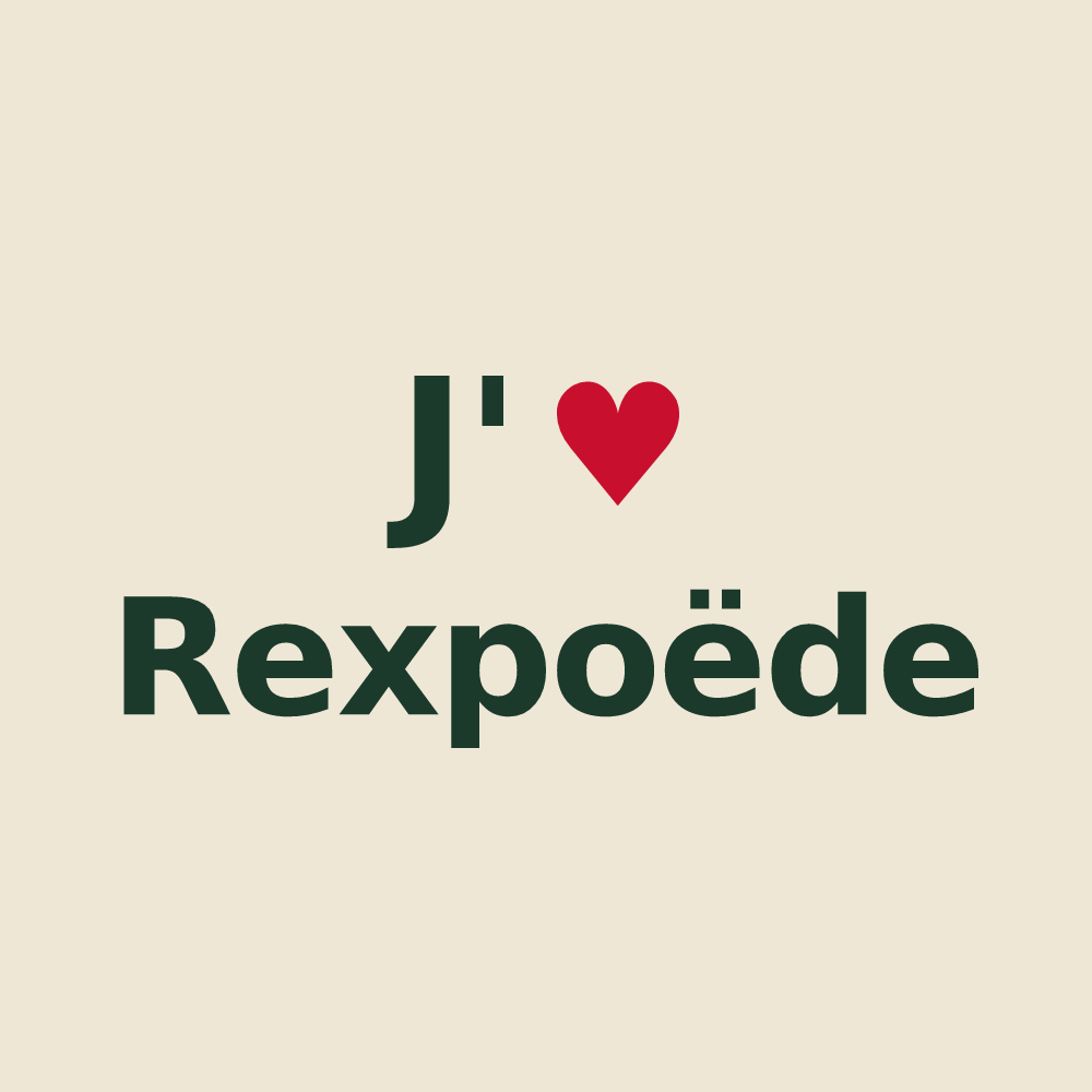Tote bag personnalisé Rexpoëde — design J'aime Rexpoëde