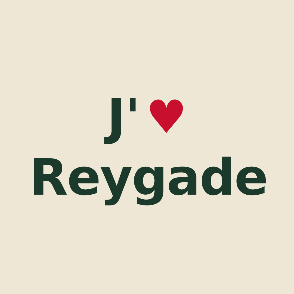 Tote bag personnalisé Reygade — design J'aime Reygade