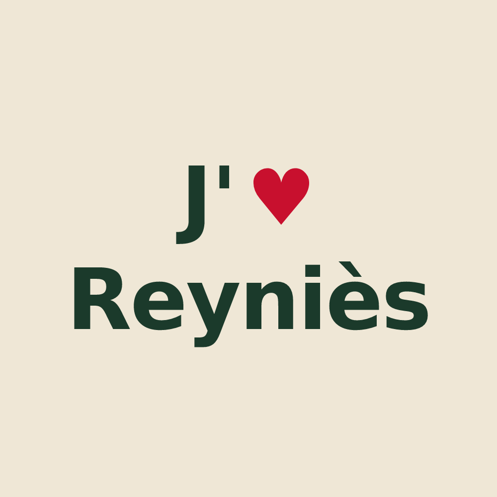 Tote bag personnalisé Reyniès — design J'aime Reyniès