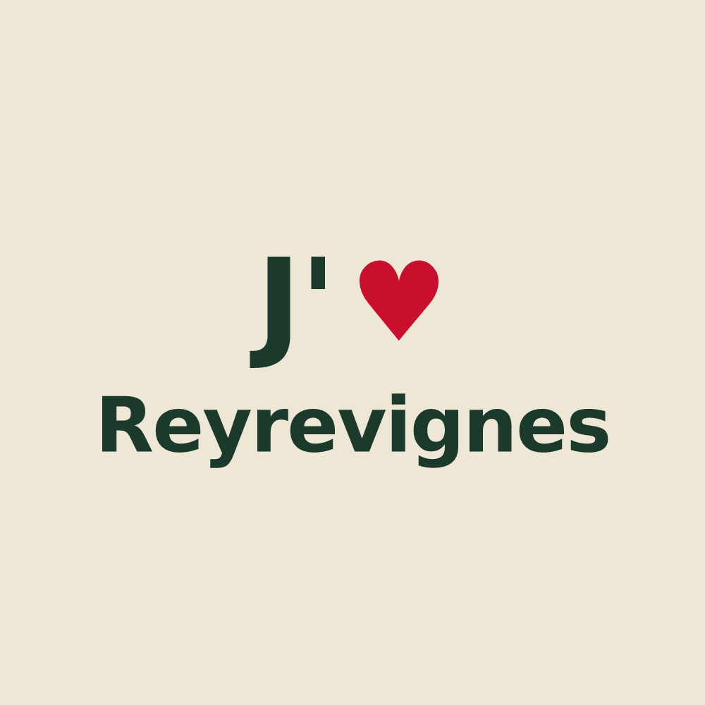 Tote bag personnalisé Reyrevignes — design J'aime Reyrevignes