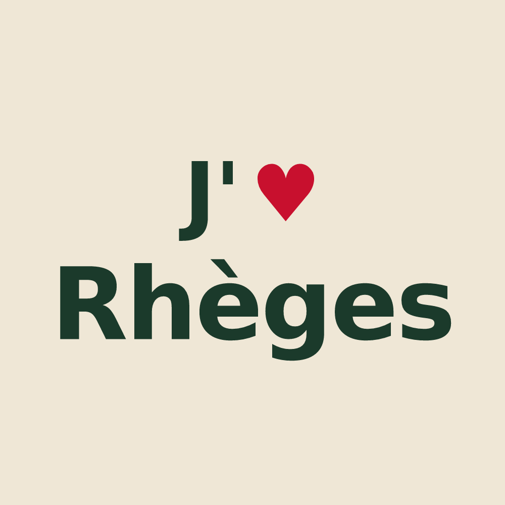 Tote bag personnalisé Rhèges — design J'aime Rhèges
