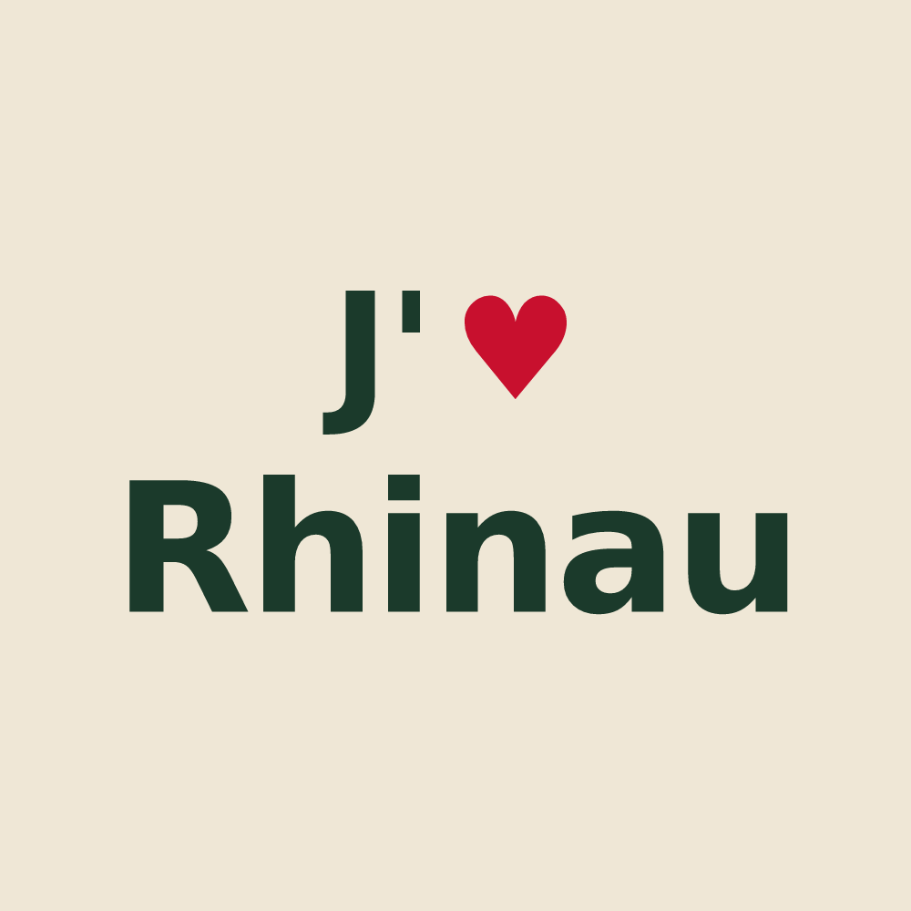 Tote bag personnalisé Rhinau — design J'aime Rhinau