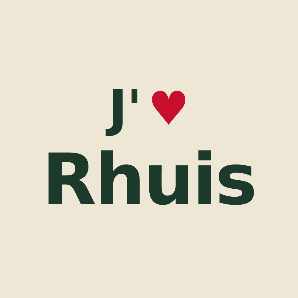 Tote bag personnalisé Rhuis — design J'aime Rhuis