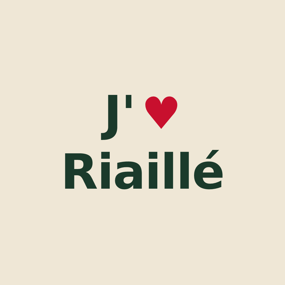 Tote bag personnalisé Riaillé — design J'aime Riaillé