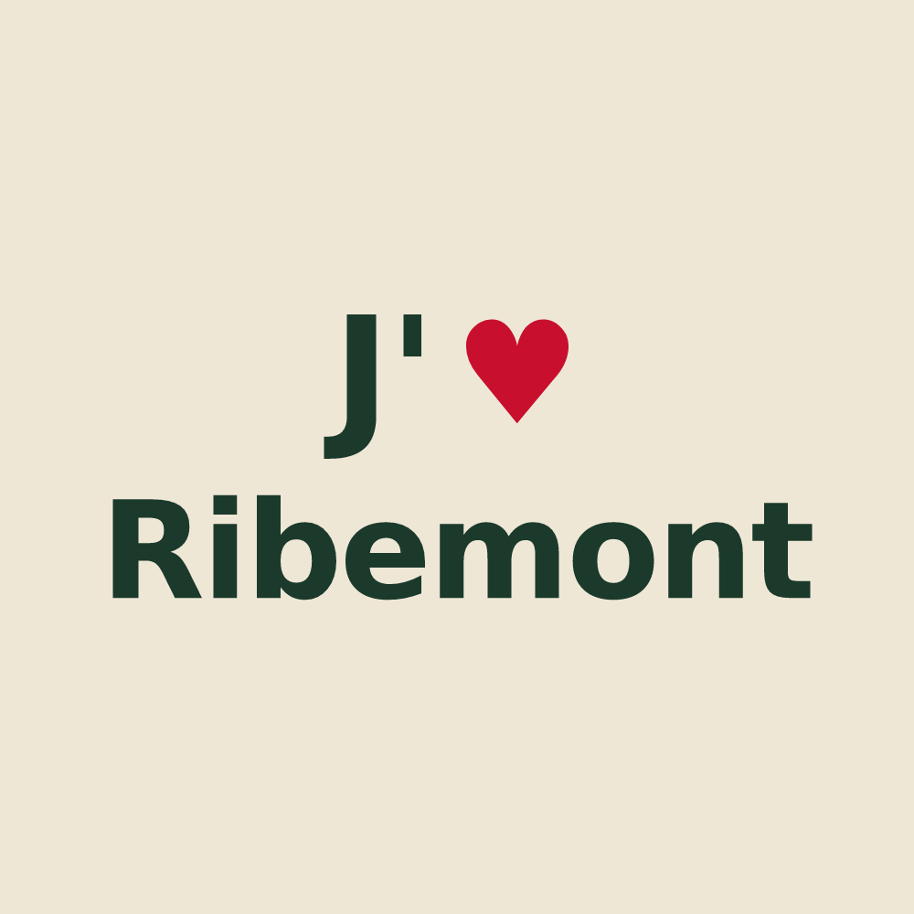 Tote bag personnalisé Ribemont — design J'aime Ribemont